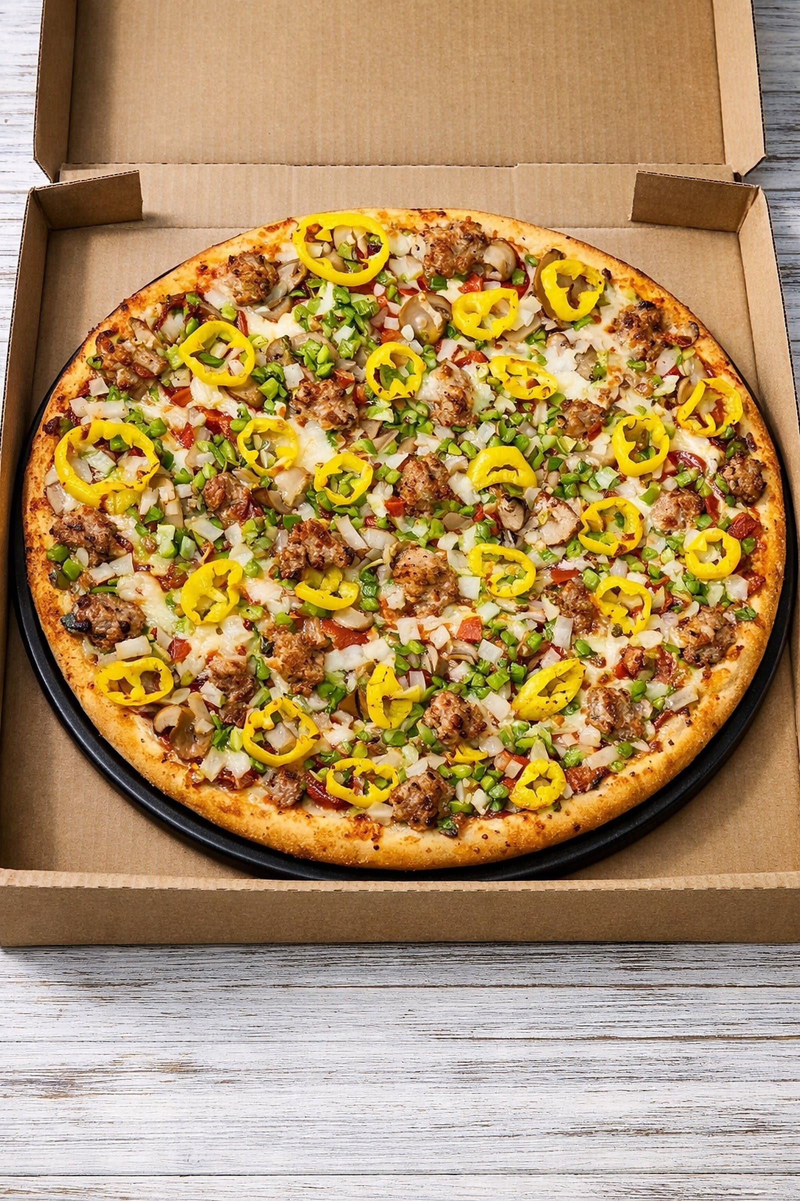 Beef House Pizza.