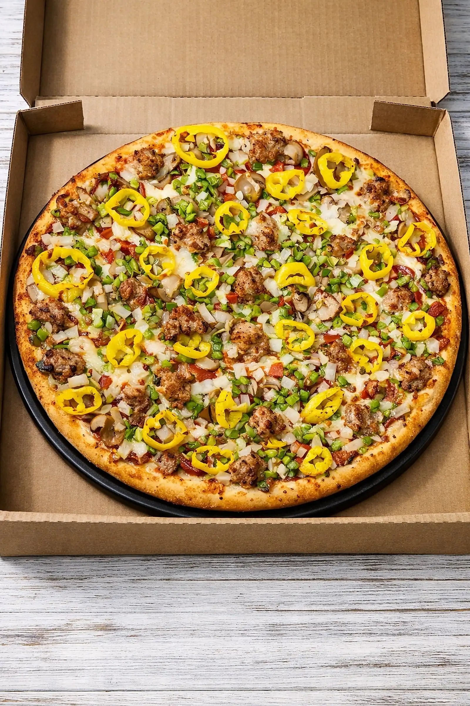 Beef House Pizza.