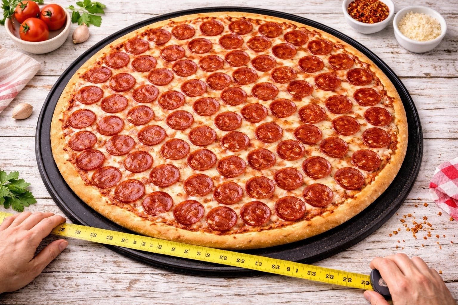 Monster Pizza with One Topping.